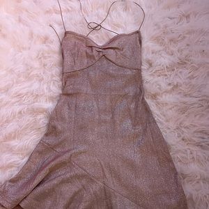 Y2k sparkly satin dress